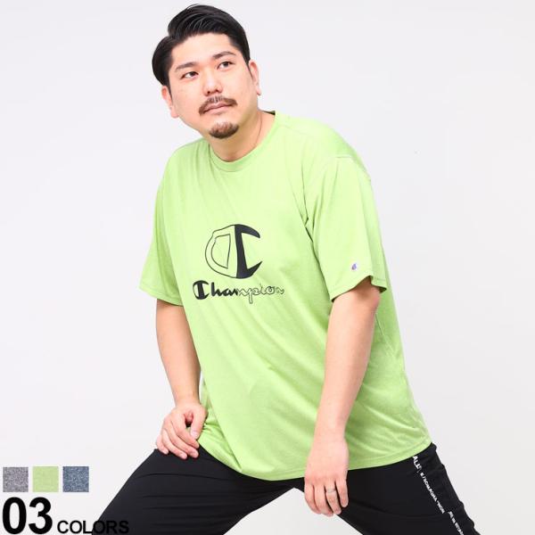 半袖 Tシャツ 大きいサイズ メンズ 速乾 防臭 UVカット ロゴプリント クルーネック スポーツ ...