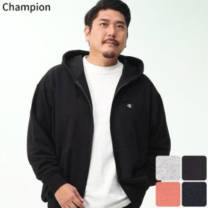 チャンピオン パーカー メンズ 大きいサイズ USAコットン ワンポイント フルジップ スウェット スエット 3L-5L Champion