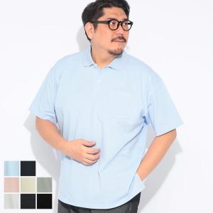 ポロシャツ 半袖 メンズ 大きいサイズ ドライ 鹿の子 無地 トップス ポロ シャツ ポケット 春 夏 B＆T CLUB 3L 4L 5L 6L 7L 8L 9L 10L