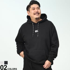 パーカー 大きいサイズ メンズ 裏起毛 ロゴ プルオーバー プル フード 秋冬 グレー/ブラック 3L-6L Reebok リーボック｜btclub