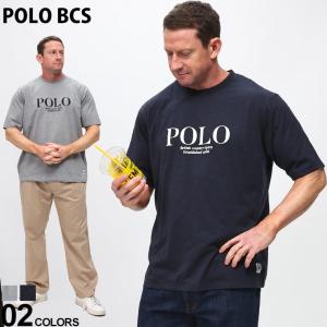 POLO BCS ポロ ビーシーエス 半袖 Tシャツ スラブ天竺 クラスロゴ クルーネック トップス クルー 大きいサイズ メンズ｜btclub