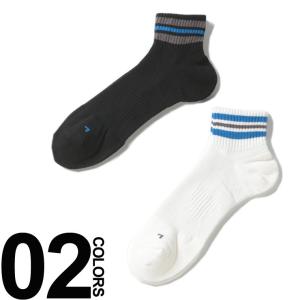 靴下 大きいサイズ メンズ サカゼン B＆T CLUB 多機能サポート スリーライン ショートソックス 28-30cm