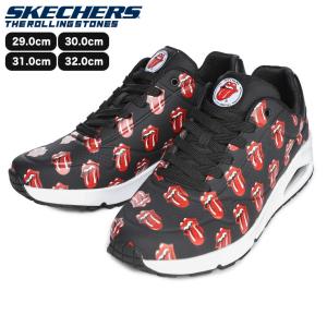 スニーカー 大きいサイズ メンズ The Rolling Stones コラボ 総柄プリント ローカット プリント 29.0cm 30.0cm 31.0cm 32.0cm SKECHERS スケッチャーズ｜btclub