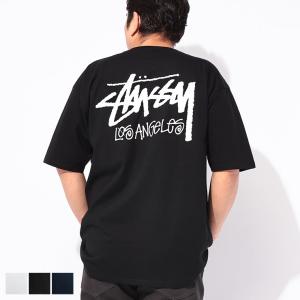 Tシャツ 半袖 メンズ 大きいサイズ STUSSY バックロゴプリント STOCK LOS ANGELES TEE トップス ステューシー