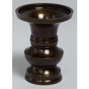 真鍮製 花立上丸色付2.5号/仏具用品_メモリアル_天台宗_日蓮宗_曹洞宗_