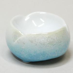 仏器 仏飯器 陶器製 やわらぎ仏器 ラスターブルー色