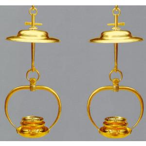 仏壇用 LED 照明 仏壇の明かり ともしび3V 6灯用セット 吊灯篭用1対＋