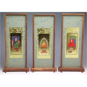 モダン 掛軸 自立式 スタンド掛け軸 HR型中（h25）三副セット 掛け軸