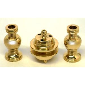 仏具火舎香炉1.3号+華瓶1.6号セットフッ素加工真宗大谷派（東）用真鍮製仏具セット/仏具用品_葬儀...