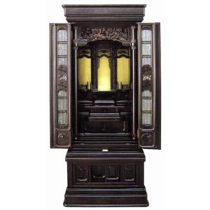 なーむくまちゃん工房 最高級唐木仏壇 花鳥風月 紫檀ムク材 幅69.5cm