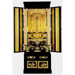 金仏壇： 京型高台みさと大阪欄間18号 金箔仏壇（仏具別） : ハセガワ