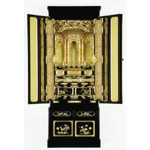 金箔引戸　風景画　仏壇 金箔引戸 風景画 仏壇