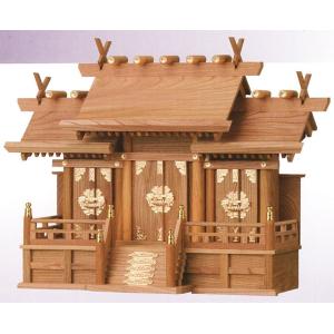 神棚 三社 欅 けやき 通し三社 中 ケヤキ 会社 家庭 用 : ハセガワ仏壇