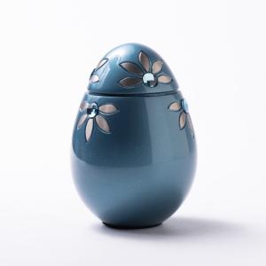 骨壺 ミニ骨壷 小型 骨壷 グランブルー シャインフラワー