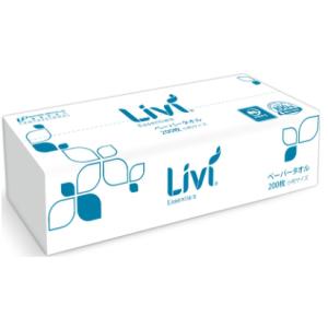 企業様限定 ペーパータオル Livi (リビィ) 小判  (旧 ミニ) 200枚×50パック (食品・衛生・多方面に) 業務用｜btobdepot