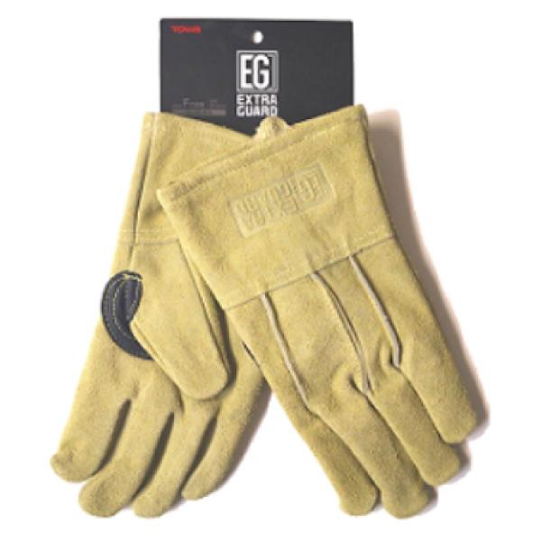 【送料無料】東和コーポレーション 牛床革手袋 EXTRA GUARD TAKIBI EG-014 B...