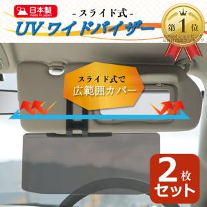 サンバイザー 車用 サンシェード 2枚 セット 車 日光 眩しい UVカット UVワイドバイザー 朝日 紫外線 対策