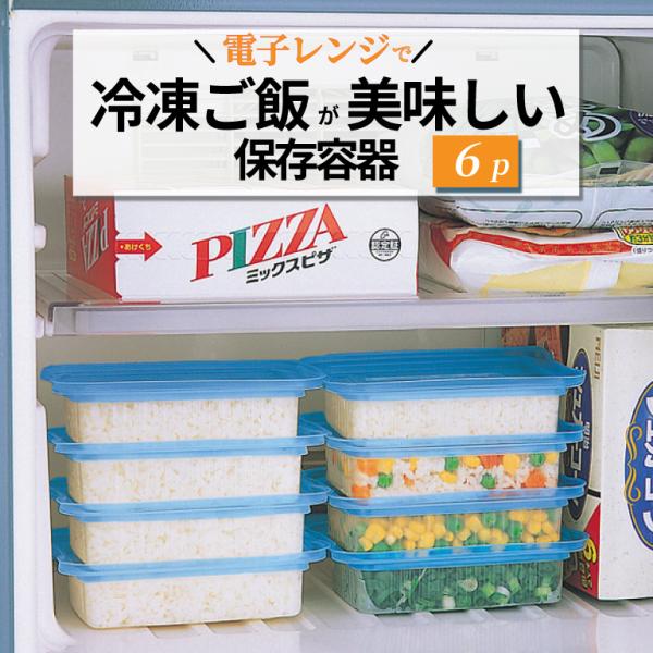 食品保存容器 6p 冷凍保存 保存容器 パック 小分け 国産 レンジ対応 一人分 時短 一膳 一人暮...