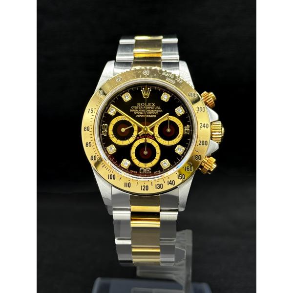 ロレックス　ＲＯＬＥＸ　１６５２３　Ｘ番　コスモグラフ　デイトナ　ＳＳ／ＹＧ　ＢＬＡＣＫ　自動巻