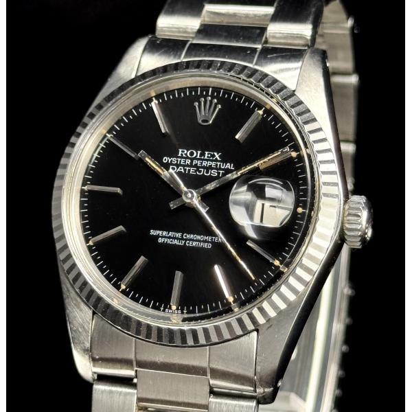 ロレックス　ＲＯＬＥＸ　１６０１４　６４番　デイトジャスト　ブラックダイヤル　オイスターブレス　７８...