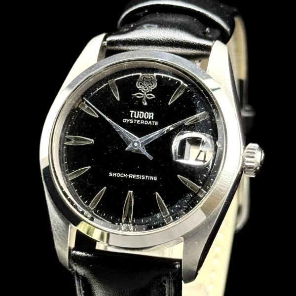 チュードル　ＴＵＤＯＲ　７９６２　オイスターデイト　ＳＳ　黒文字盤　手巻き