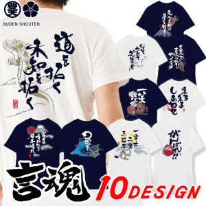 言魂 おもしろtシャツ 和柄 開運 元祖豊天商店 考え方ひとつで見える世界が変わります！ポジティブに考えて前進させよう 意識を変える Tシャツ 半袖｜おもしろTシャツ ブーデン商店