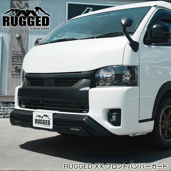 フロントバンパーガード「RUGGED XX（ラギッドダブルエックス）」ナチュラルブラック【LEDデイ...
