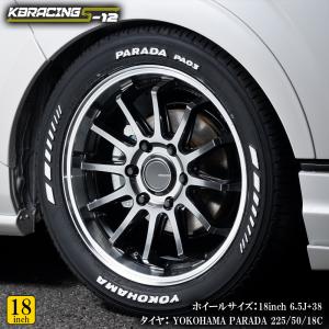 あ*し様 KBRACING 18 MAX パラダ タイヤ付き ホイール 4本セッ KBRACING18 MAX × YOKOHAMA PARADA PA03 タイヤホイール4本セット