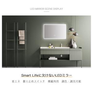 ledミラー 高40x幅60cm 洗面所鏡 壁...の詳細画像1