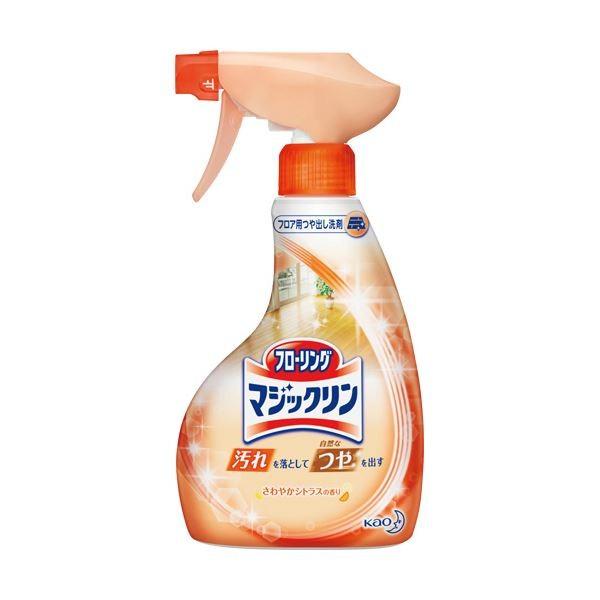 （まとめ）花王 フローリングマジックリンつや出しスプレー 本体 400ml 1本〔×10セット〕[2...