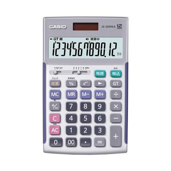 カシオ 本格実務電卓 12桁ジャストタイプ シルバー JS-20WKA-SR-N 1台[21]