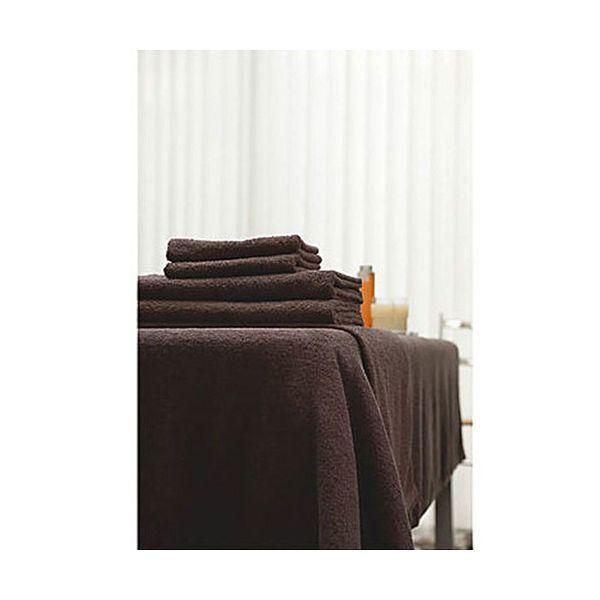 （まとめ） 伊藤忠リーテイルリンク 業務用スレン染めベッドサイズタオル ブラウン BT-003 1枚...