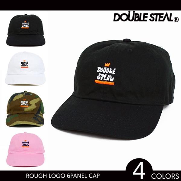DOUBLE STEAL ダブルスティール ROUGH LOGO 6-PANEL CAP キャップ ...