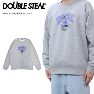 DOUBLE STEAL ダブルスティール スウェット MUSIC DOUBZ SWEATSHIRT クルーネック トレーナー フリース 長袖 トップス 924-14055 バーゲン｜buddy-stl