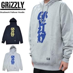 GRIZZLY グリズリー パーカー Brushwork Pullover Hoodie スウェット フリース 長袖｜buddy-stl