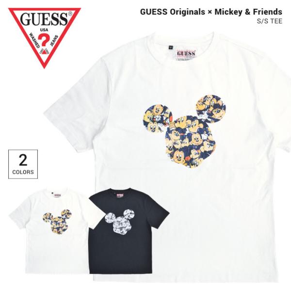 GUESS ゲス Tシャツ Mickey &amp; Friends S/S TEE 半袖 カットソー トッ...