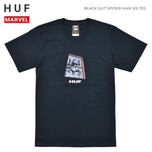 HUF × MARVEL ハフ × マーベル Tシャツ BLACK SUIT SPIDER-MAN S/S TEE 半袖 カットソー トップス TS01894 単品購入の場合はネコポス便発送