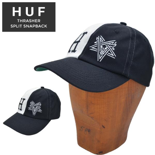 HUF × THRASHER ハフ × スラッシャー キャップ SPLIT SNAPBACK CAP...