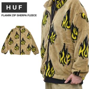 HUF ハフ ジャケット FLAMIN ZIP SHERPA FLEECE JACKET シェルパジャケット フリースジャケット ボアジャケット アウター ブルゾン FL00210｜buddy-stl