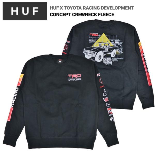 HUF TRD ハフ トヨタ・レーシング・デベロップメント スウェット CONCEPT CREWNE...