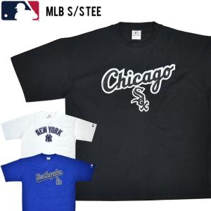 MLB メジャーリーグベースボール Tシャツ ワッペンロゴ S/S TEE 半袖Tシャツ MB14798 単品購入の場合はネコポス便発送｜buddy-stl