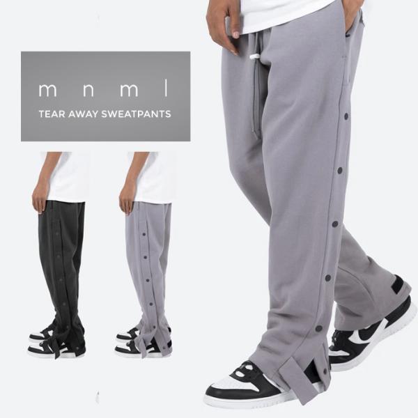 mnml ミニマル スウェットパンツ TEAR AWAY SWEATPANTS サイドボタン イージ...