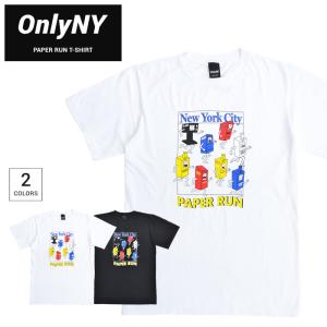 ONLY NY オンリーニューヨーク Tシャツ PAPER RUN T-SHIRT TEE 半袖 カットソー トップス 単品購入の場合はネコポス便発送 バーゲン｜buddy-stl