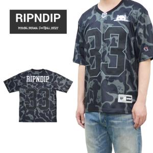 RIPNDIP リップンディップ フットボールシャツ PEEKING NERMAL FOOTBALL JERSEY Tシャツ ジャージ ゲームシャツ 半袖 RND4912 ネコポス便対応可｜buddy-stl