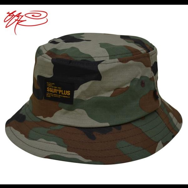 SSUR PLUS / サープラス Woodland Camo Bucket Hat ハット キャッ...