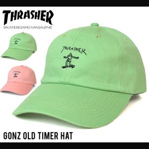 THRASHER スラッシャー GONZ OLD TIMER HAT 6-PANEL CAP キャップ STRAPBACK CAP 6パネルキャップ ストラップバックキャップ 帽子 バーゲン｜buddy-stl