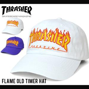 THRASHER スラッシャー FLAME OLD TIMER HAT 6-PANEL CAP キャップ STRAPBACK CAP 6パネルキャップ ストラップバックキャップ 帽子 バーゲン｜buddy-stl