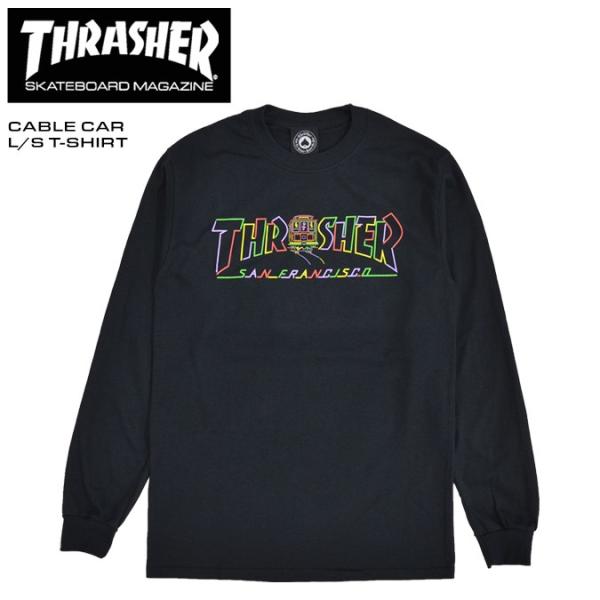 THRASHER スラッシャー ロンT CABLE CAR L/S T-SHIRT TEE Tシャツ...