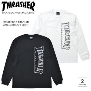 THRASHER × STARTER スラッシャー × スターター ロンT MAG LOGO L/S T-SHIRT TEE Tシャツ 長袖 STTH-2004 単品購入の場合はネコポス便発送 バーゲン｜buddy-stl