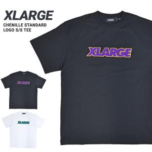 XLARGE エクストララージ Tシャツ CHENILLE STANDARD LOGO S/S TEE 半袖 カットソー トップス 101232011023 単品購入の場合はネコポス便発送
